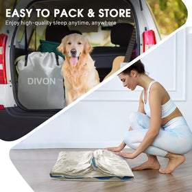 DIVON air mattress easy inflate-deflate in three minutes for quick setups