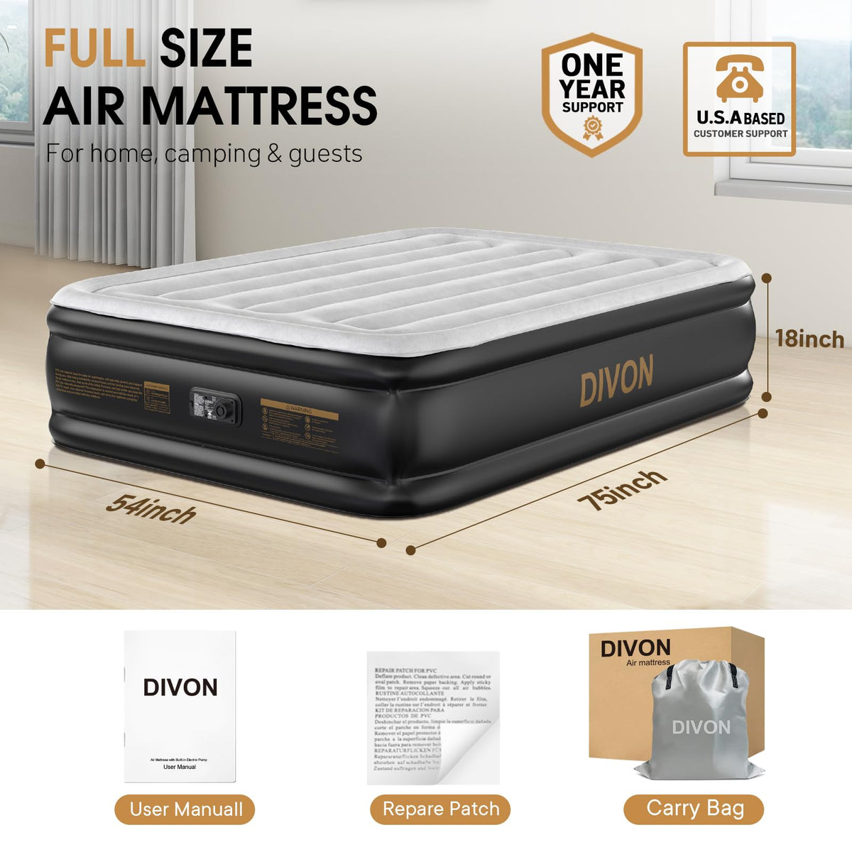 DIVON thicker PVC and slip-resistant materials enhance durability and stability.