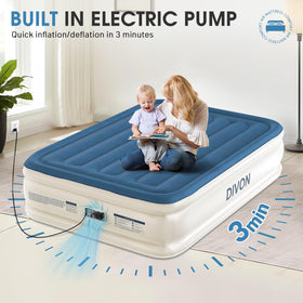 DIVON air mattress versatile for camping, guests, and floor stays