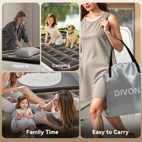 DIVON twin air mattress ideal for guests or camping trips