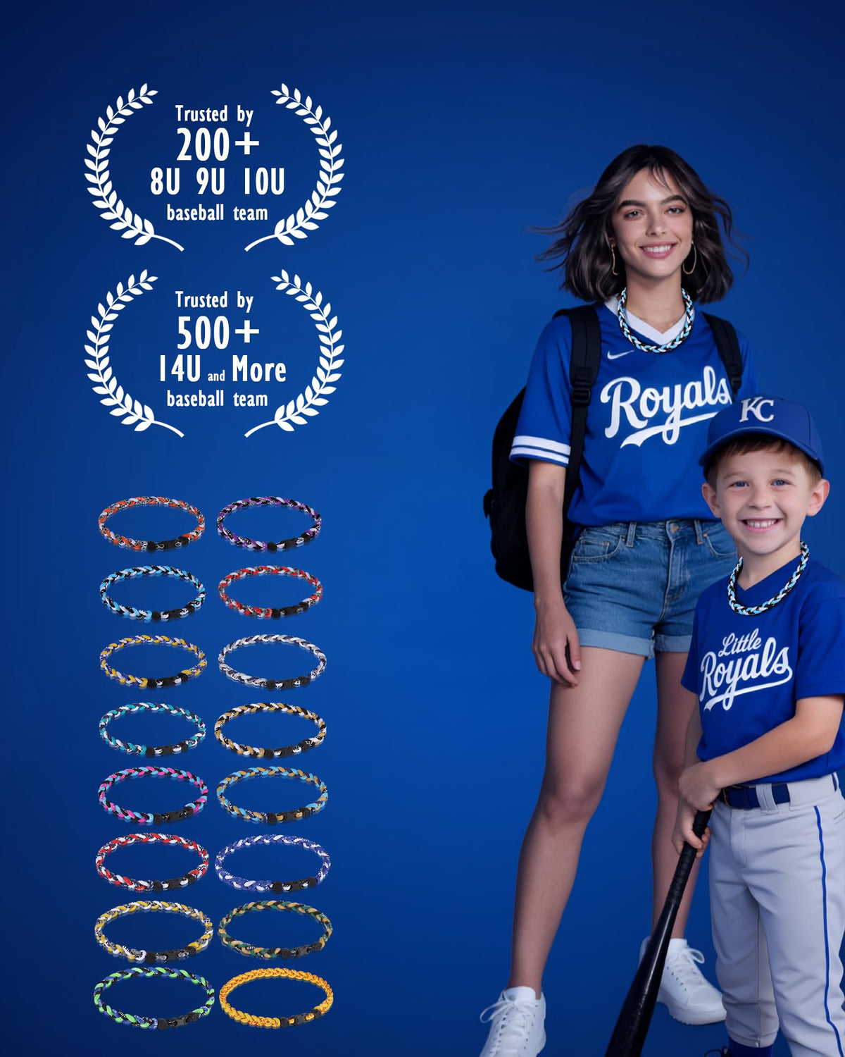 Dixlp baseball necklace with secure buckle clasp, kid-friendly
