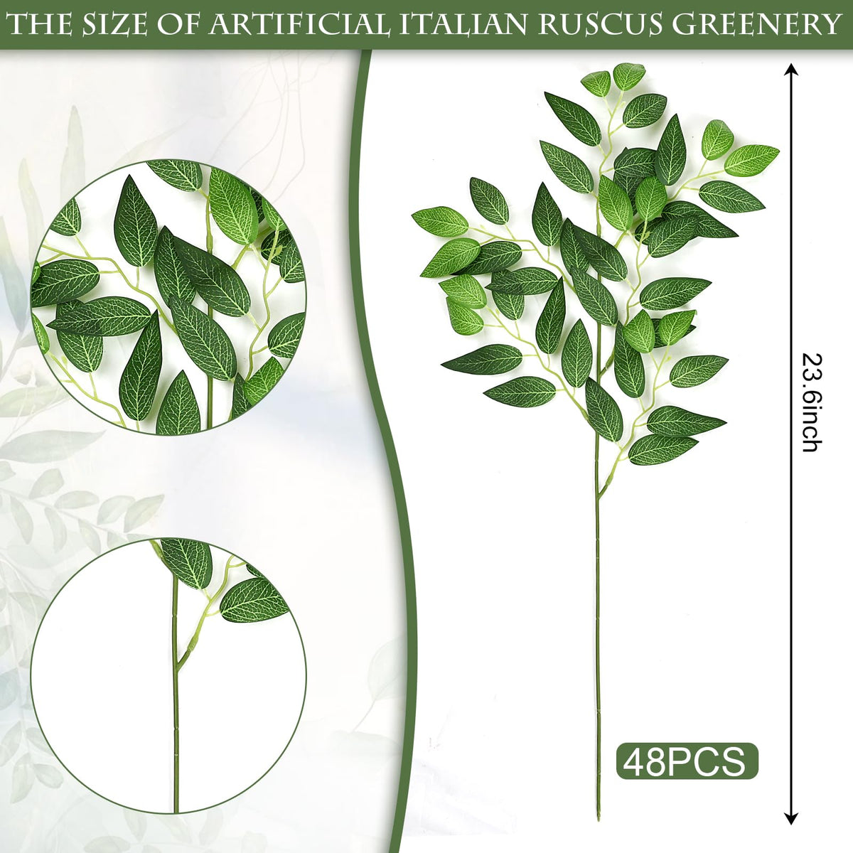 DIYDOFUN artificial ruscus sprays ideal for arch decorations and garlands.
