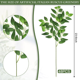 DIYDOFUN artificial ruscus sprays ideal for arch decorations and garlands.