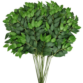 DIYDOFUN Italian ruscus silk leaves for lush wedding greenery.