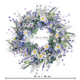 DIYFLORU fade-resistant wreath with reduced plastic elements.