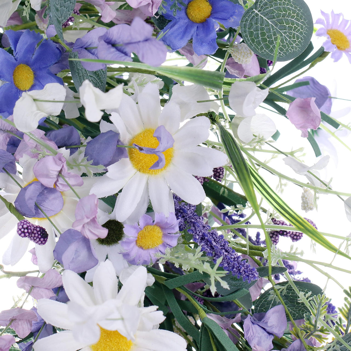 DIYFLORU vivid floral wreath complements mantels or walls with seasonal color.