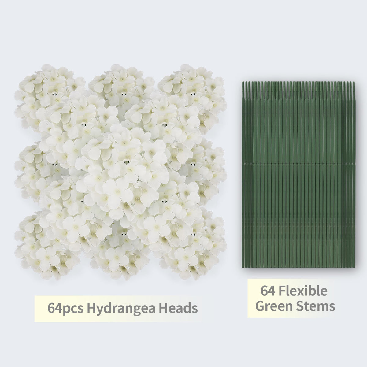 DIYPOP wedding centerpieces using detachable hydrangea heads for elegant decor.