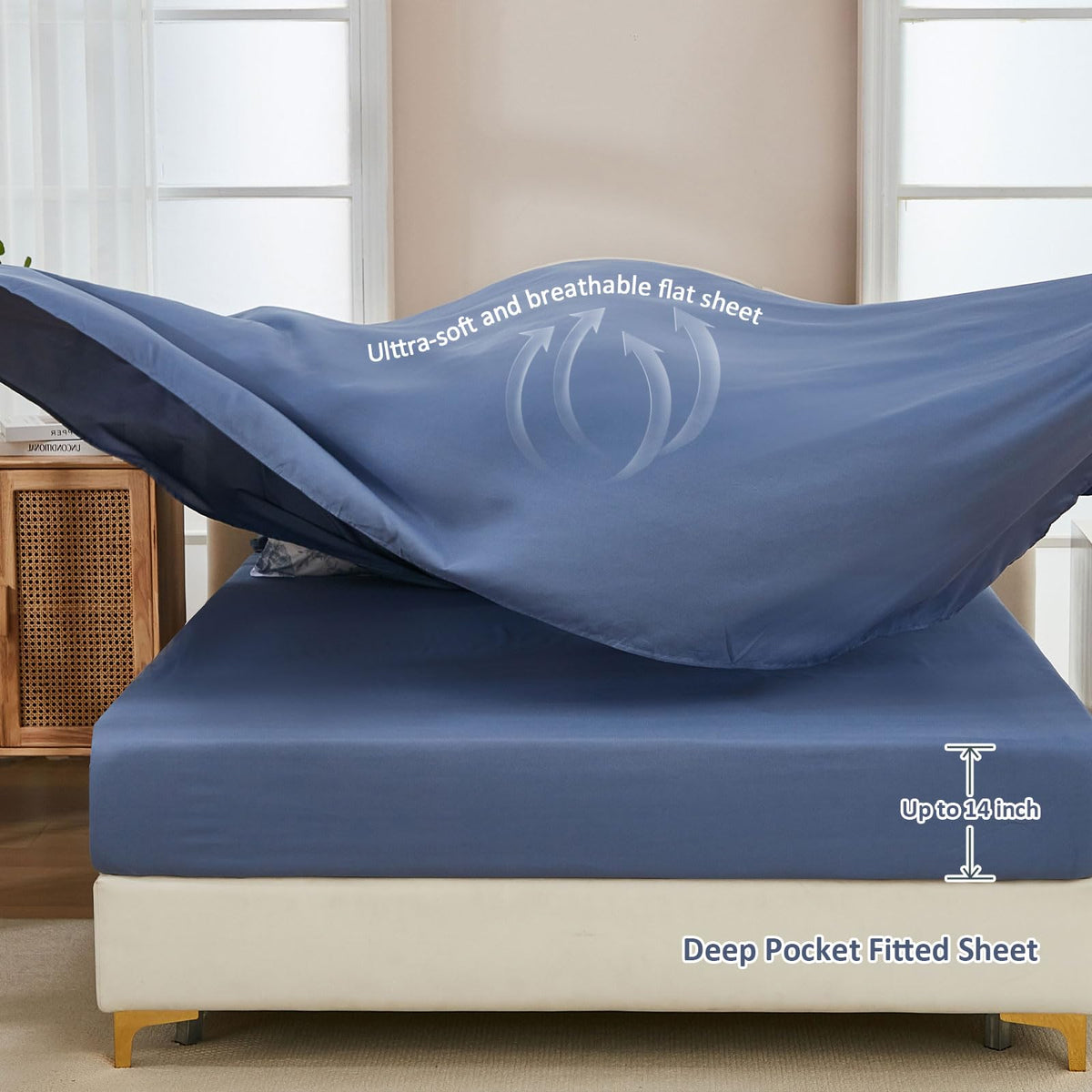 DJY blue comforter set king comforter detail stitching for longevity