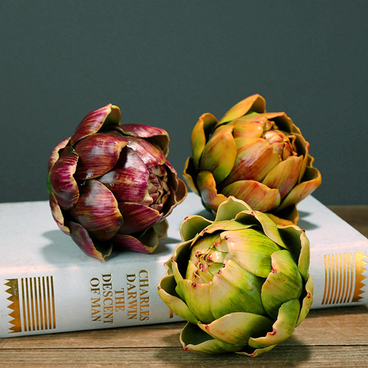 DKALIO artificial green artichoke in kitchen jar decor display