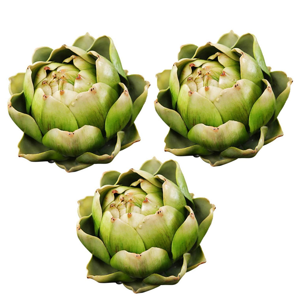 DKALIO artificial green artichoke, large centerpiece for weddings and home displays