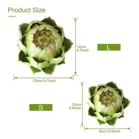DKALIO artificial green artichoke, small option for jar displays