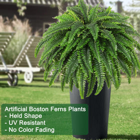 Dkaltm lifelike Boston fern bush for a natural, durable look.