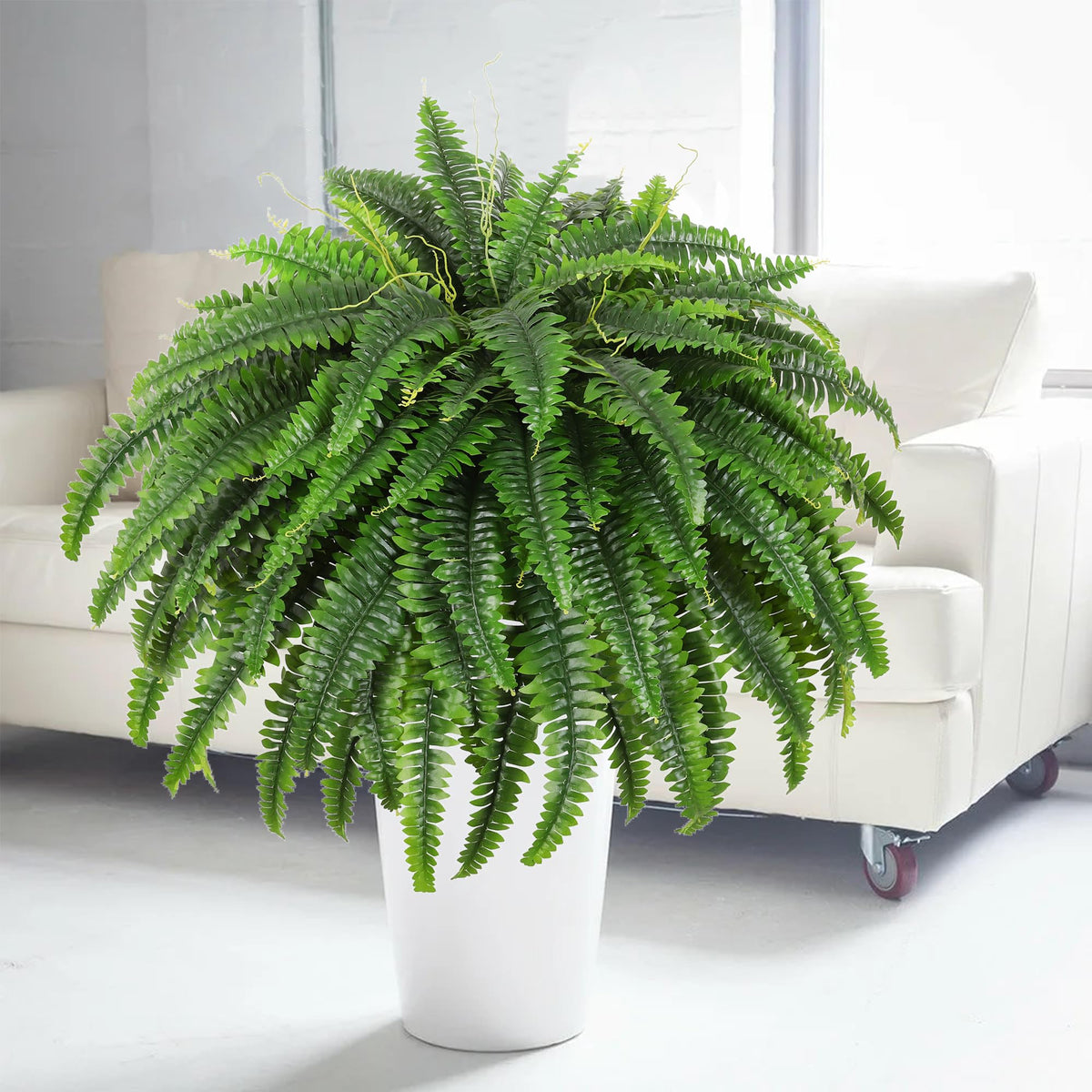 Dkaltm dust-wipeable artificial fern for easy cleaning.