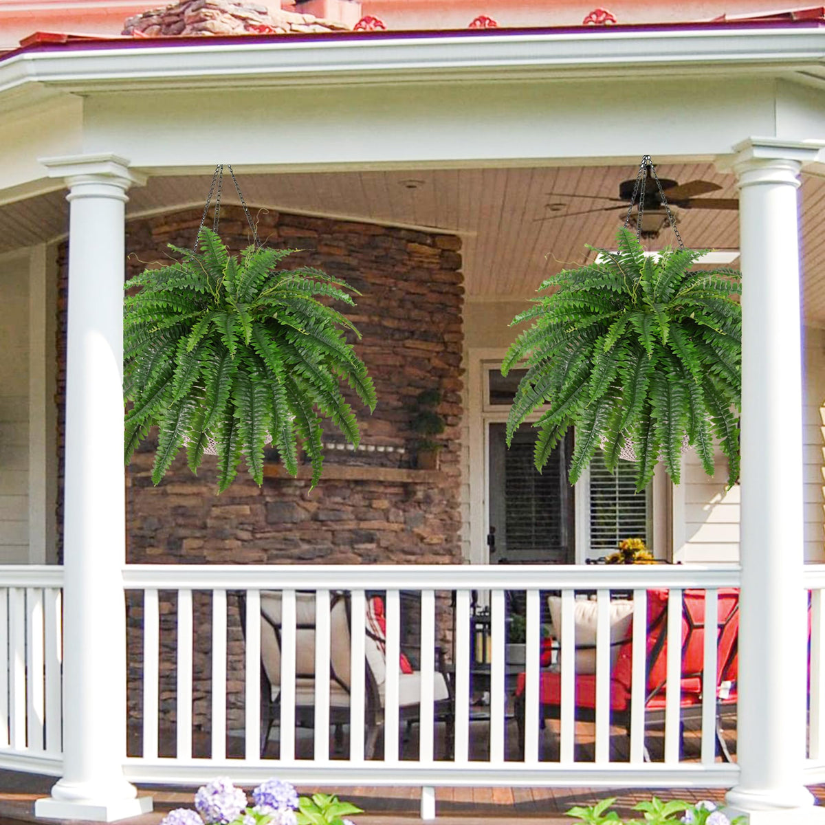 Dkaltm easy-care fern bush, wipe clean with dry cloth.