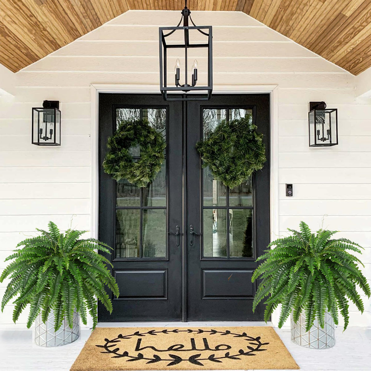 Dkaltm durable outdoor fern decor, UV-resistant and fade-free for year-round use.