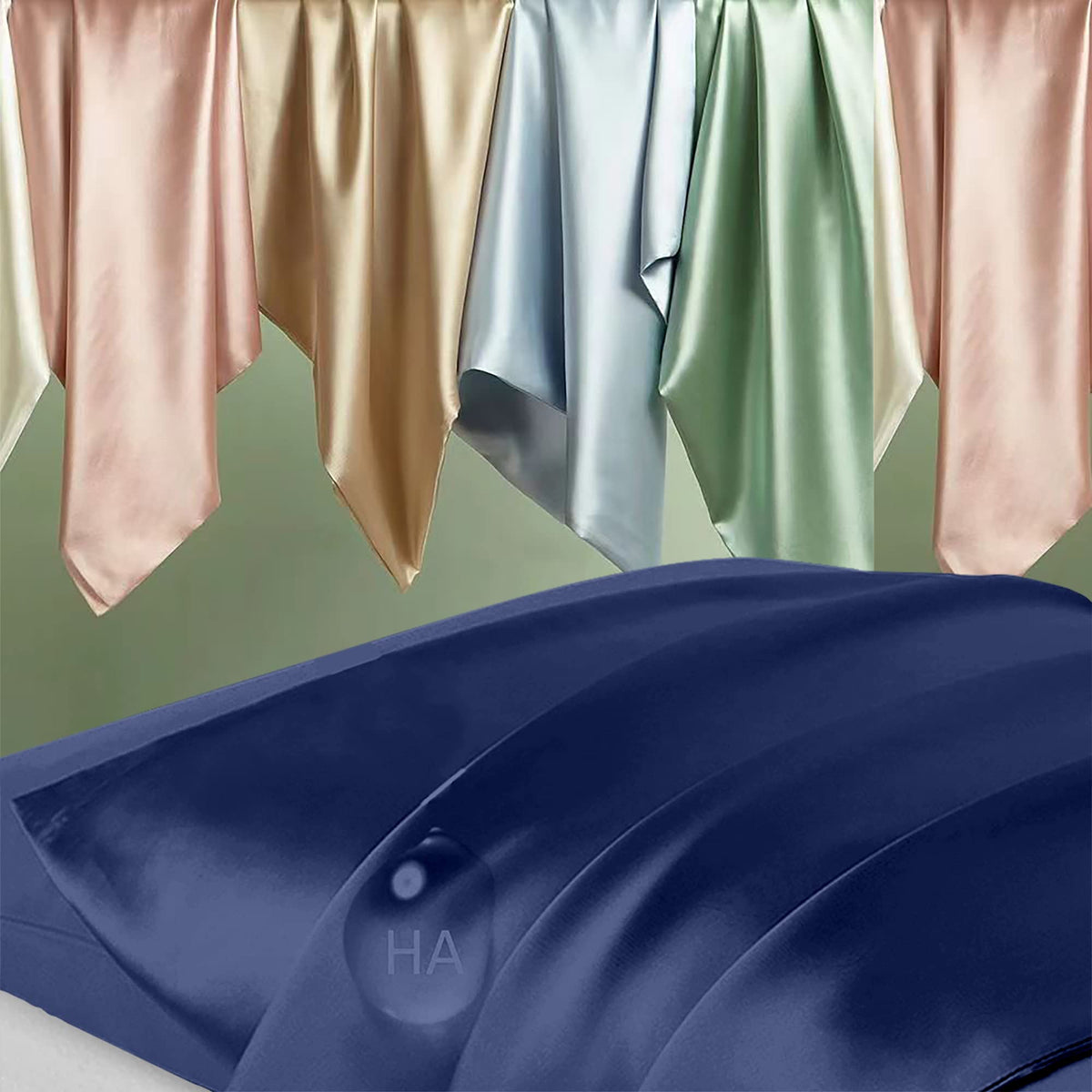 DKBslik mulberry silk pillowcase fabric texture with luxurious sheen.