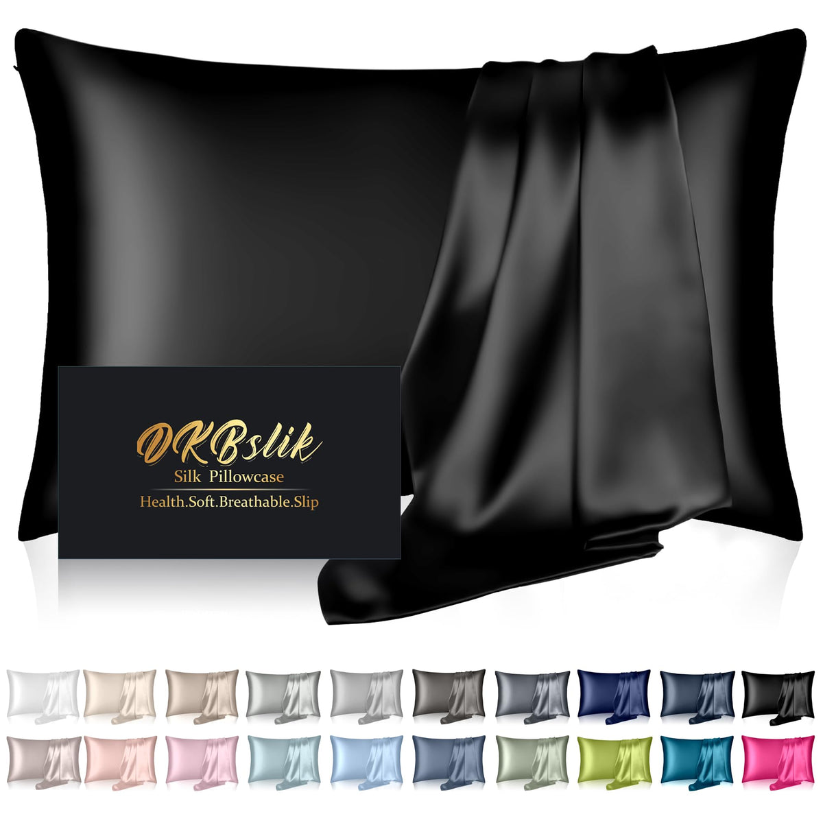 DKBslik Mulberry Silk Pillow Case King Size for silky hair and hydrated skin