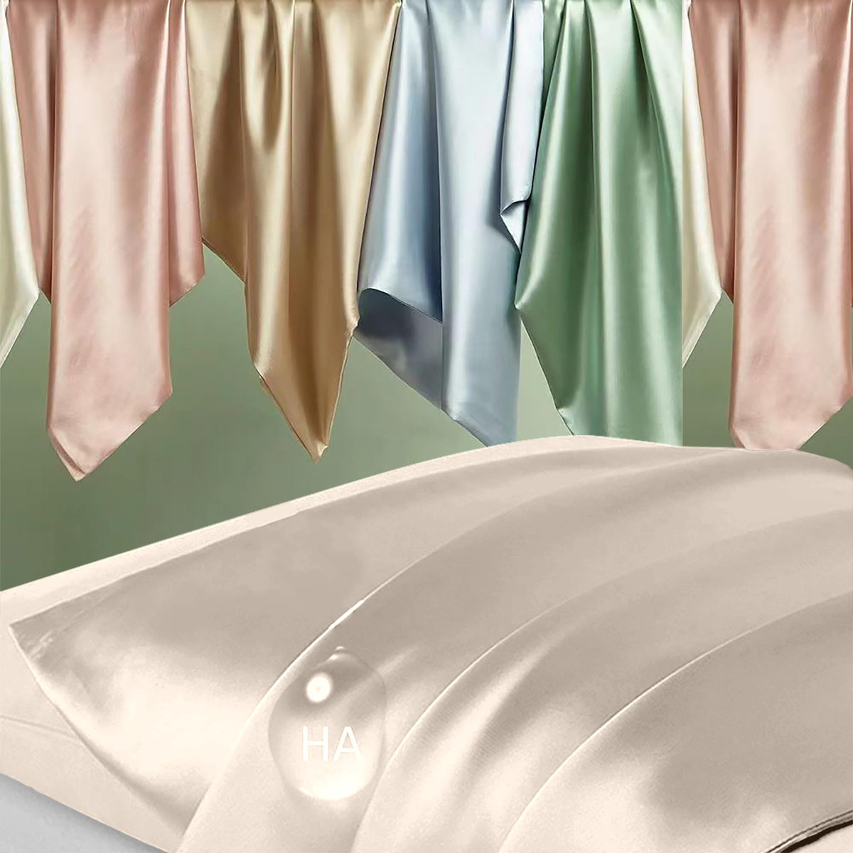 DKBslik mulberry silk pillowcase satin finish glides over skin reducing friction.