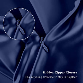 DKBslik pillowcase with hidden zipper close-up ensuring secure fit.