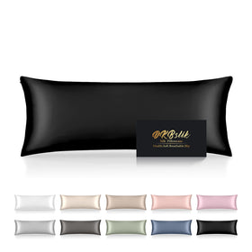 DKBslik Silk Body Pillow Case with zipper for smooth skin and hair protection.