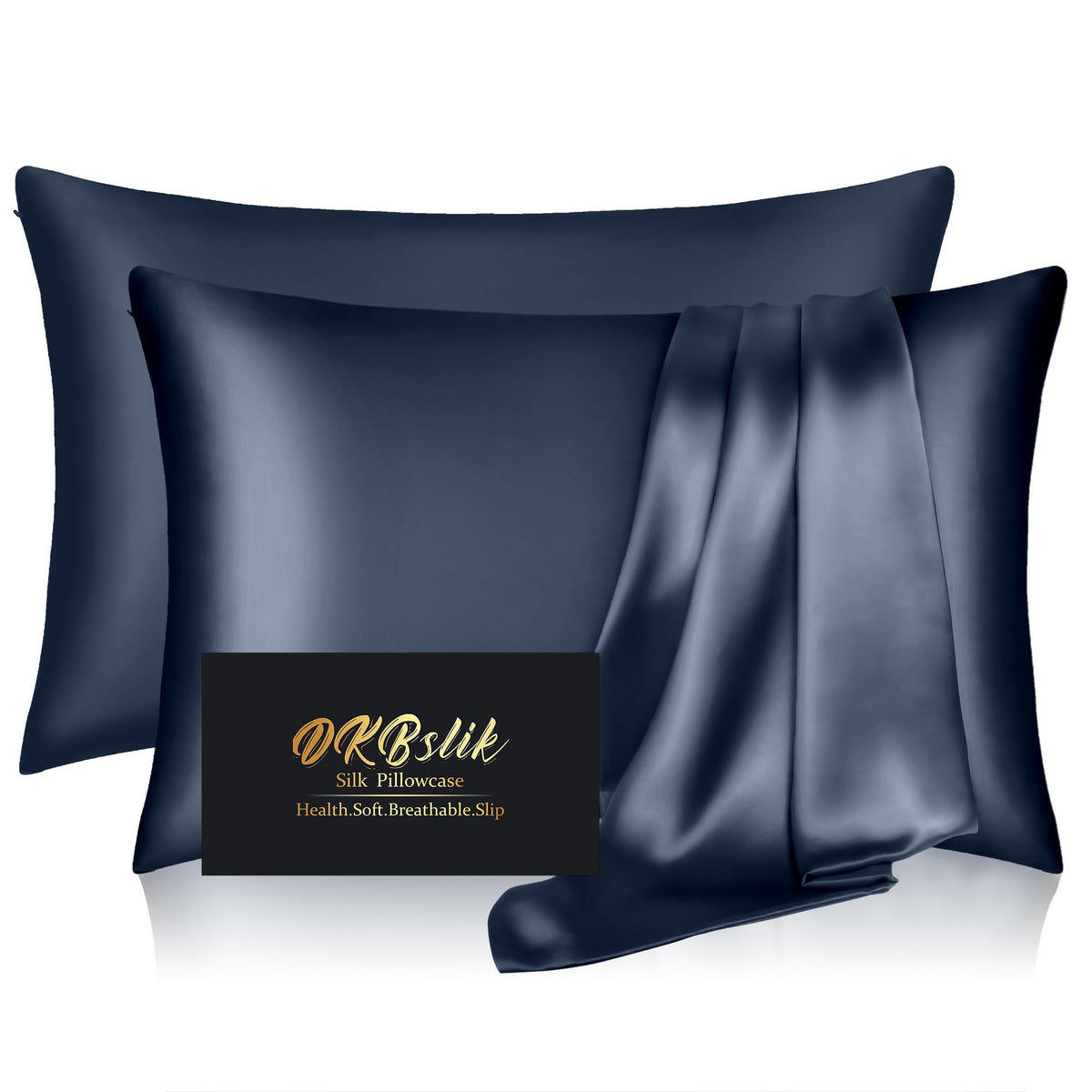 DKBslik Silk Pillowcase 2-pack delivers smooth sleep surface for relaxed skin