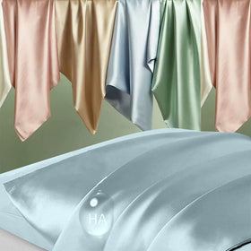 DKBslik silk pillowcase Aqua Blue pack of 2 for king-size pillows