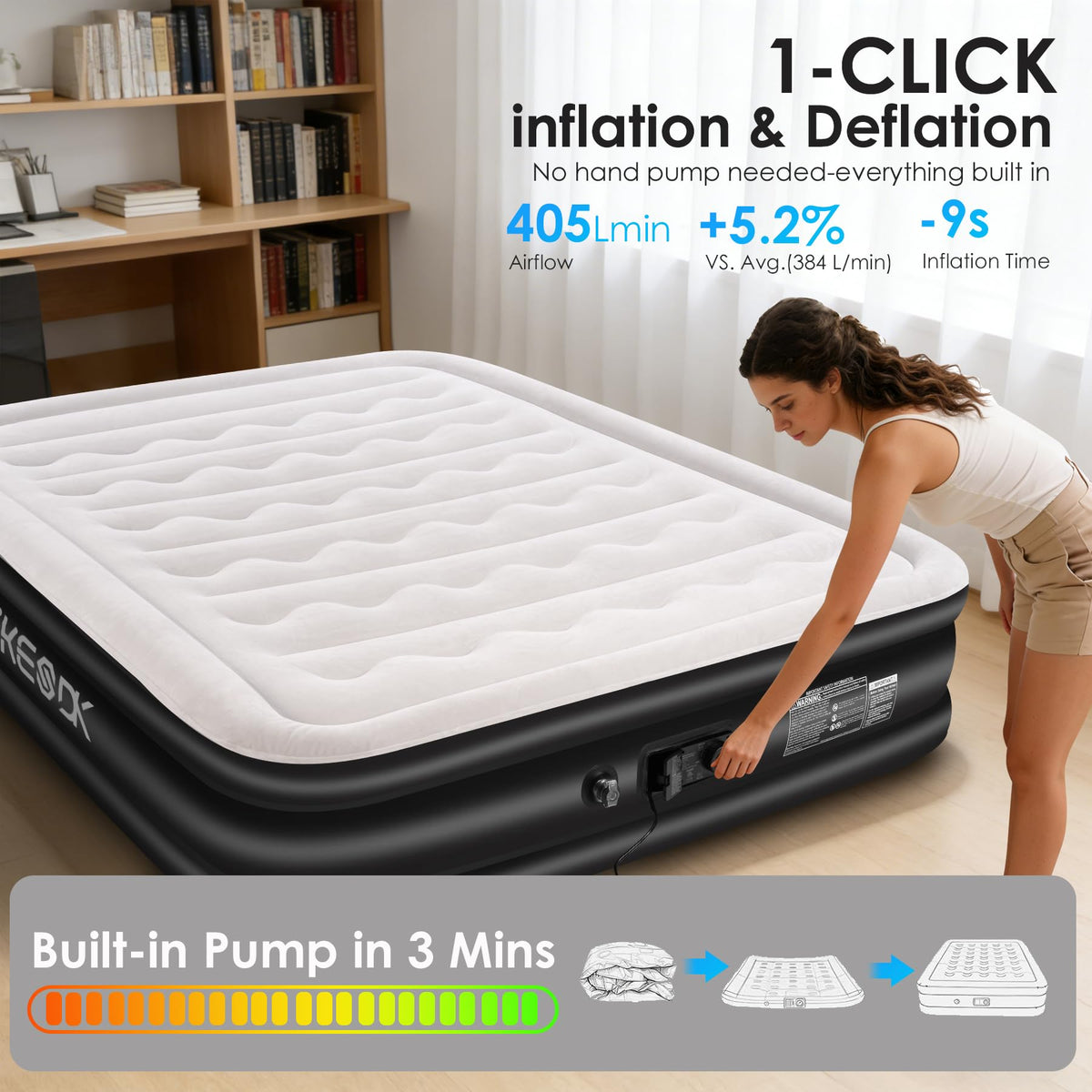dkesdk portable mattress with storage bag for travel and camping