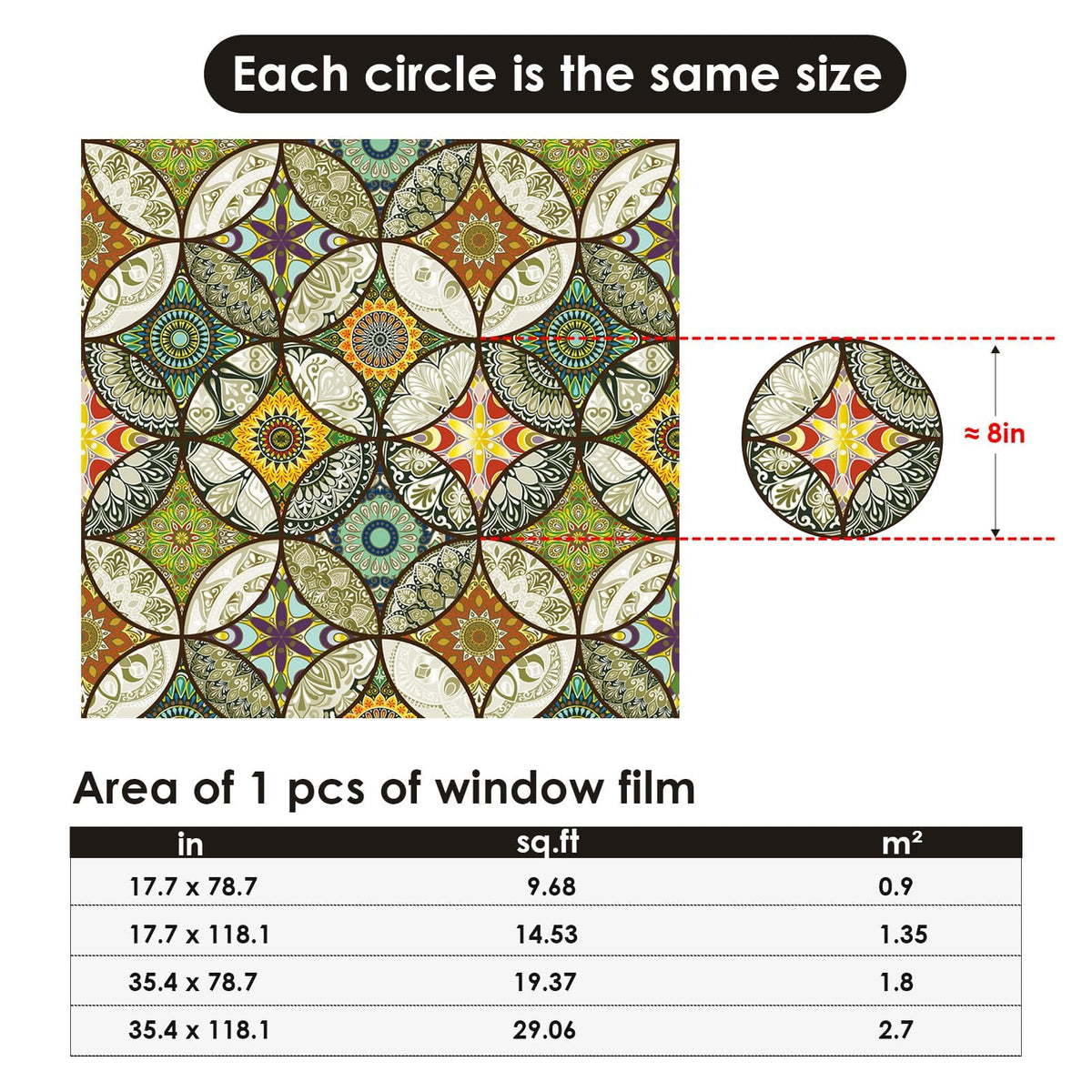 DKTIE decorative pattern stained glass film adds elegant style.