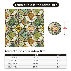 DKTIE decorative pattern stained glass film adds elegant style.