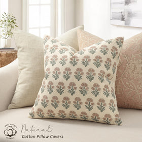 Close-up of DKwizme pillow cover stitching showing quality craftsmanship