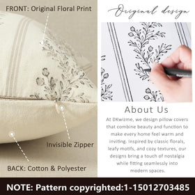 DKwizme hidden zipper pillow cover with durable stitching for a neat surface