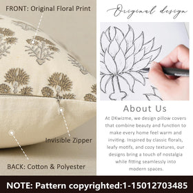DKwizme rustic decor pillow cover with a hidden zipper for a neat look.