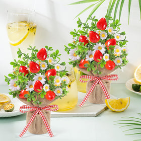 Dlerom faux foam strawberry detail perfect for realistic decorative touches