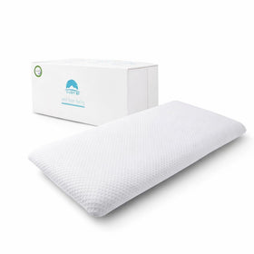 DLIGHT BD Slim 3.2-Inch pillow front view, slim profile aids stomach sleepers.