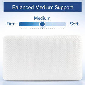 DLIGHT BD Ultra Slim Pillow back view emphasizes compact, low-height profile