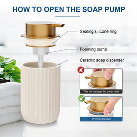 Dlirho foam pump detail with silicone seal for a steady foam output.