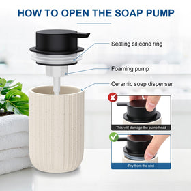 Durable Dlirho ceramic dispenser with foam pump for rich foam.