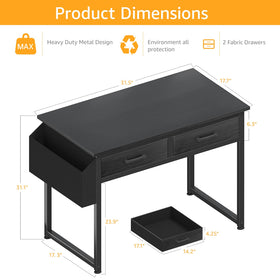 32-inch DLisiting gaming desk with two drawers for small rooms.