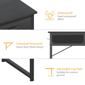 Assembled DLisiting desk fits bedrooms or small offices with efficiency.