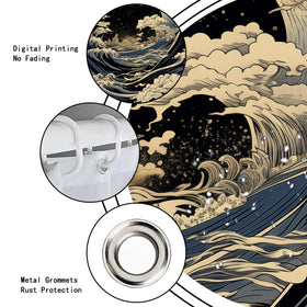 DLTAY Anime Shower Curtain 72x72 inches fits standard showers and curved rods