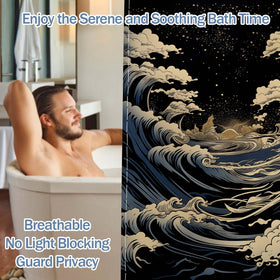 DLTAY Anime Shower Curtain easy install with rust-resistant grommets