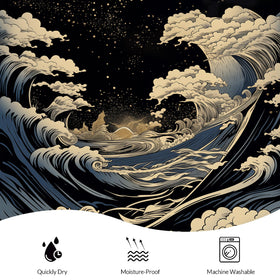 DLTAY Anime Shower Curtain soft polyester fabric offers quick drying