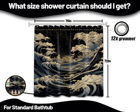 DLTAY Anime Shower Curtain waterproof design keeps bathroom dry