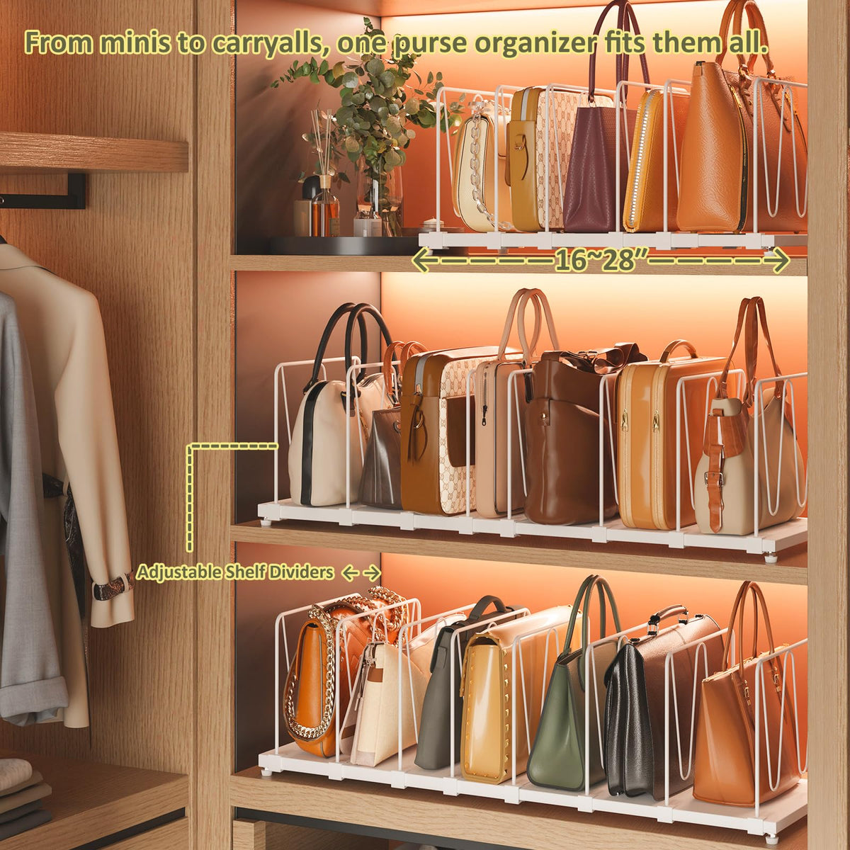Dmevkic closet storage solution maximizes space and organization.