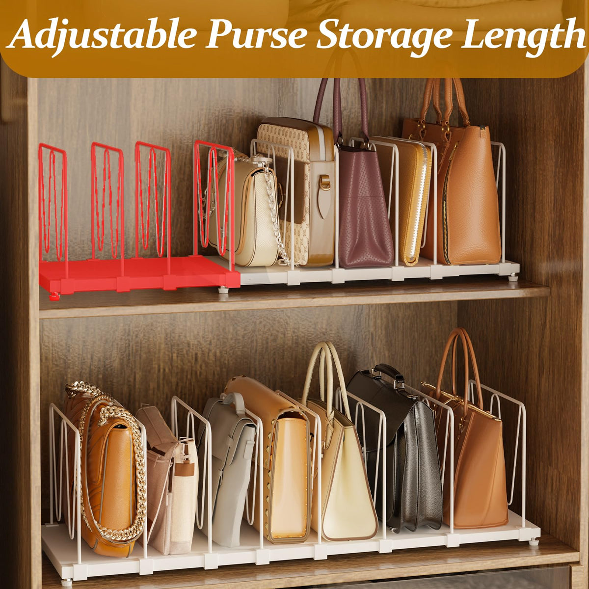 Dmevkic purse organizer features a durable metal build for stability.