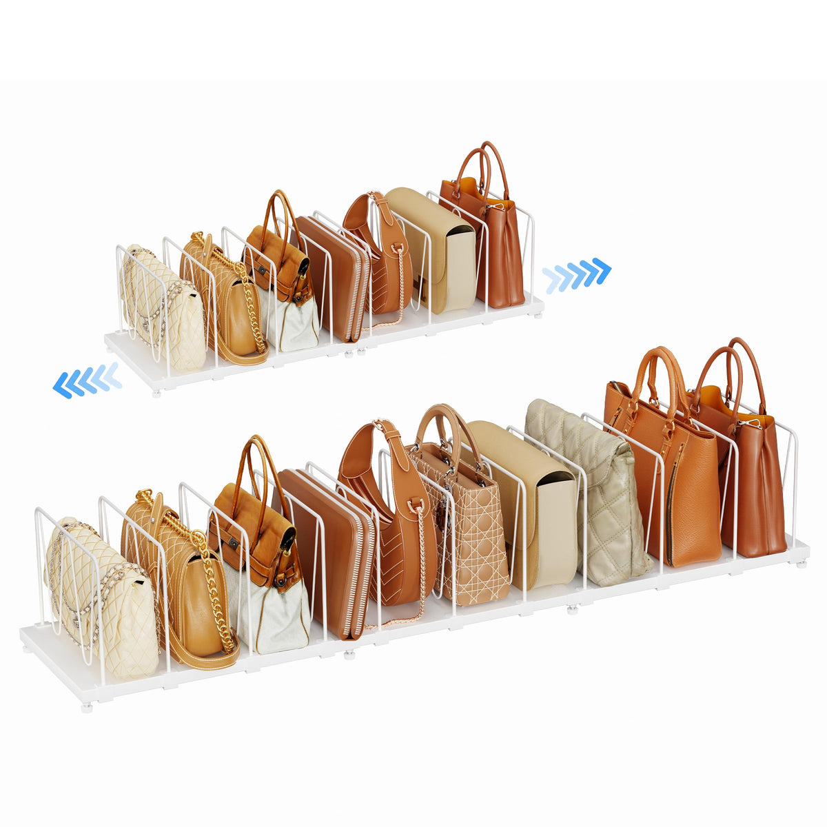 Dmevkic storage solution for purses fits shelves and cabinets