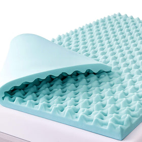 DMI egg crate topper demonstrates contour support with breathable airflow.