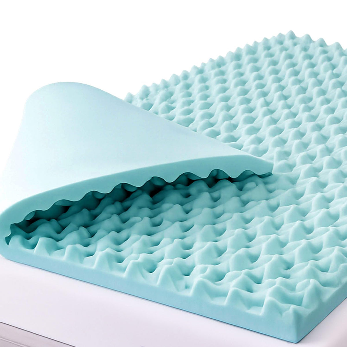 DMI 4-Inch Foam Mattress Topper with egg crate design for enhanced support and airflow.