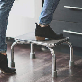 DMI step stool stands 34 inches tall for extended reach.