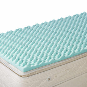 DMI Twin XL egg crate topper full view demonstrates enhanced dorm bed comfort